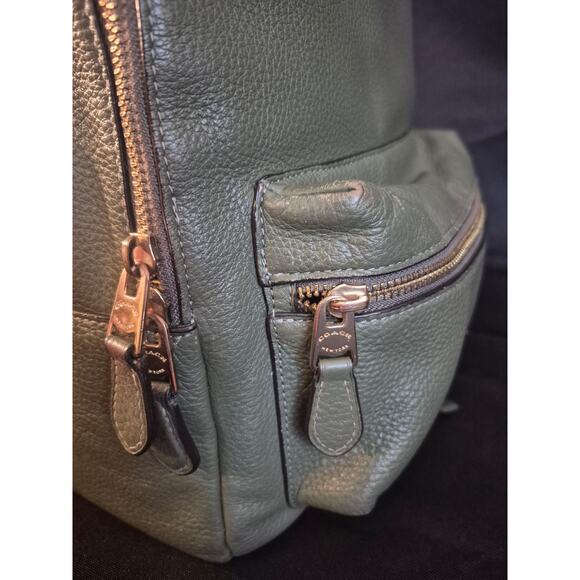 COACH Bag 30550 Backpack Pebbled Leather Medium Women's - Rare Green Authentic - Picture 5 of 16